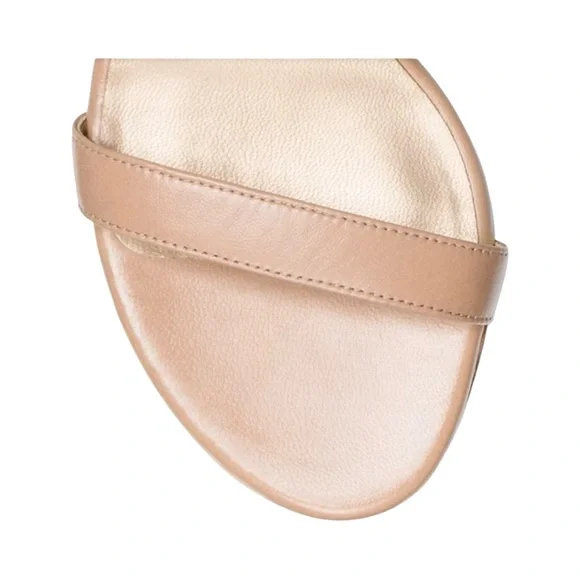 STUART WEITZMAN “Nearly Nude” Block Heel Sandals Beige Tan Ankle Strap Size 8.5 - Picture 3 of 16